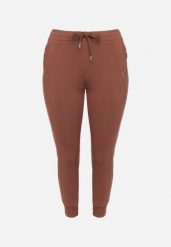 Ciemnobrązowe Klasyczne Spodnie Dresowe o Kroju Joggerów Lerive. Brązowe spodnie dresowe damskie Born2be, xl, bez wzorów, z dresówki. Za 44.99 zł.