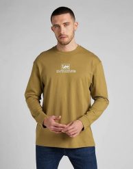 LEE LS LOGO LOOSE TEE MĘSKA KOSZULKA Z DŁUGIM RĘKAWEM LOGO L69AFQ85 112321850. Żółte bluzki z długim rękawem męskie Lee, l, bez wzorów, z bawełny, eleganckie, bez kołnierzyka. Za 99.99 zł.