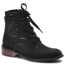 Czarne Botki Carinii Modne Skórzane Buty Damskie. Czarne kozaki damskie Carinii, z nubiku, bez obcasa, na obcasie. Za 309.00 zł.
