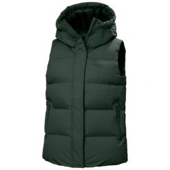 Damska kurtka bez rękawów z kapturem Helly Hansen Adore. Czarne kurtki damskie Helly Hansen, bez wzorów, z puchu, z kapturem. Za 890.20 zł.