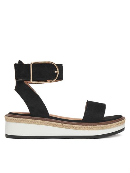DeeZee Espadryle WS091-01 Czarny. Czarne klapki damskie DeeZee, bez wzorów, z materiału, bez obcasa, bez zapięcia. Za 99.99 zł.