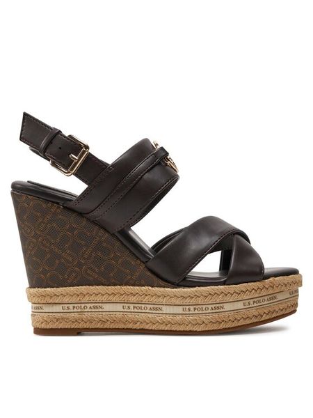 U.S. Polo Assn. Espadryle Aylin016 Brązowy. Brązowe espadryle damskie U.S. Polo Assn., bez wzorów, ze skóry, bez obcasa, bez zapięcia. Za 219.99 zł.