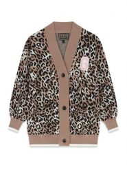 Guess Kardigan J6YR02 Z0831 Beżowy Regular Fit. Brązowe swetry dla dziewczynek Guess, z aplikacjami, bez kołnierzyka, bez ramiączek, bez kaptura. Za 294.99 zł.