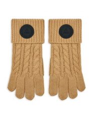 Guess Rękawiczki Damskie AW9960 WOL02 Beżowy. Brązowe czapki i kapelusze damskie Guess, z aplikacjami, z dzianiny. Za 99.99 zł.