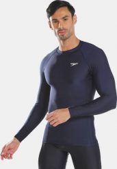 Speedo Męska Koszulka UV LS SP TOP AM. Koszulki sportowe męskie Speedo, m, bez wzorów, bez kołnierzyka, bez ramiączek, żeglarskie. Za 154.91 zł.