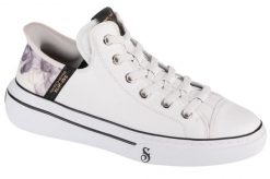 Buty Skechers Snoop One OG Białe. Białe eleganckie półbuty Skechers, z materiału, eleganckie, bez zapięcia. Za 399.99 zł.