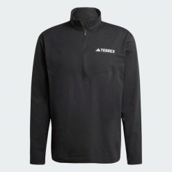 Koszulka Terrex Multi Climacool 1/2 Zip Long Sleeve. Zielone bluzki z długim rękawem męskie Adidas, s, bez wzorów, z dżerseju, klasyczne, bez kołnierzyka. Za 259.00 zł.