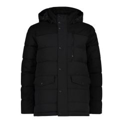 Kurtka z odpinanym kapturem CMP. Czarne kurtki męskie CMP, l, bez wzorów, z materiału, eleganckie, z kapturem. Za 721.75 zł.