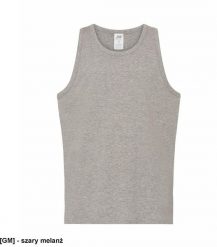JHK - T-shirt męski bez rękawów szary melanż S. Szare t-shirty męskie JHK, m, bez wzorów, bez kołnierzyka. Za 17.69 zł.