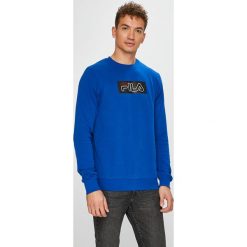 Fila - Bluza. Niebieskie bluzy męskie marki Fila, z nadrukiem, z bawełny. Za 189.90 zł.