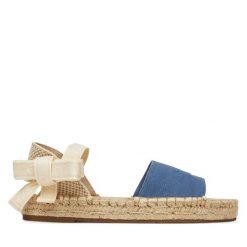Espadryle Pepe Jeans. Niebieskie sandały damskie Pepe Jeans, bez wzorów, z jeansu, bez obcasa, bez zapięcia. Za 189.99 zł.