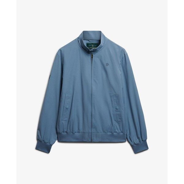 Klasyczna kurtka Superdry Harrington. Niebieskie kurtki męskie Superdry., s, bez wzorów, klasyczne, bez kaptura. Za 438.90 zł.