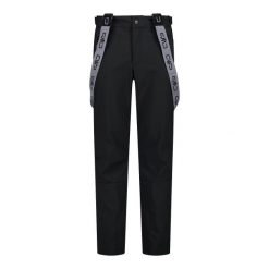 Spodnie męskie narciarskie CMP 34W4367. Czarne spodnie snowboardowe męskie CMP, l, bez wzorów, ze skóry, narciarskie. Za 578.90 zł.