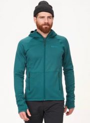 MARMOT Bluza męska Olden Polartec Hoody dark jungle-XL. Zielone bluzy męskie Marmot, m, bez wzorów, z elastanu, bez kaptura. Za 501.80 zł.