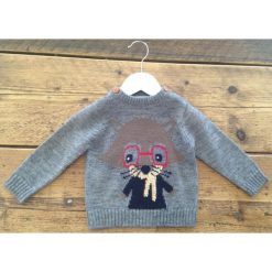 Minoti Chłopięcy Sweter Z Myszką 74/80 Szary. Szare swetry dla chłopców marki Minoti. Za 69.00 zł.