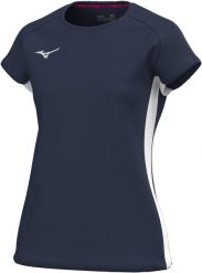 Koszulka damska Mizuno MZNRB. Niebieskie koszulki sportowe damskie Mizuno, s, bez wzorów, z materiału, bez kołnierzyka, bez ramiączek, do biegania. Za 167.00 zł.