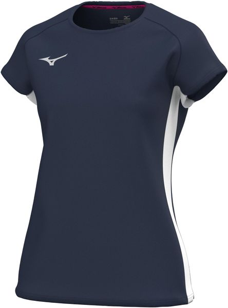 Koszulka damska Mizuno MZNRB. Niebieskie koszulki sportowe damskie Mizuno, xs, bez wzorów, z materiału, eleganckie, bez kołnierzyka. Za 167.00 zł.