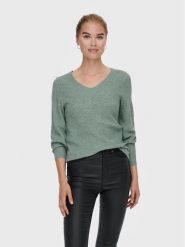 ONLY Sweter Atia 15230147 Zielony Regular Fit. Zielone swetry damskie Only, l, bez wzorów, z wiskozy, bez kołnierzyka, bez ramiączek, bez kaptura. Za 139.99 zł.
