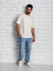Jeansy jogger - niebieski. Niebieskie jeansy męskie Sinsay. Za 59.99 zł.