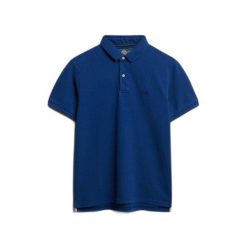 Koszulka polo z piki Superdry Classic. Niebieskie koszulki polo męskie Superdry., m, bez wzorów, bez ramiączek. W wyprzedaży za 188.50 zł.