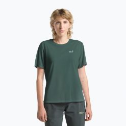 Koszulka trekkingowa damska Jack Wolfskin Vonnan. Zielone t-shirty damskie Jack Wolfskin, l, bez wzorów, z materiału, bez kołnierzyka. Za 159.99 zł.