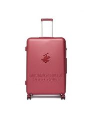Beverly Hills Polo Club Walizka duża CEO-BHPC-L-004-08-BURGUNDY Bordowy. Czerwone walizki męskie Beverly Hills Polo Club, bez wzorów, z tworzywa sztucznego, duże. Za 399.99 zł.