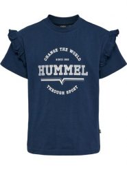 T-shirt dla dziewczynki Hummel hmlVIOLET. Niebieskie t-shirty i topy dla dziewczynek Hummel, bez wzorów, z bawełny, bez ramiączek. Za 128.00 zł.