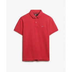 Koszulka polo z piki Superdry Classic. Czerwone koszulki polo męskie Superdry., m, bez wzorów, bez ramiączek. Za 210.00 zł.