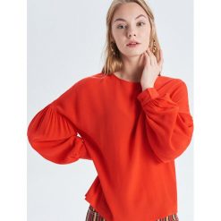 Gładka bluzka z wiskozy - Pomarańczowy. Bluzki damskie marki Cropp. W wyprzedaży za 29.99 zł.