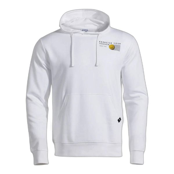 Bluza z kapturem Joma Smash. Białe bluzy męskie Joma, l, bez wzorów, z bawełny, z kapturem, tenisowe. Za 170.00 zł.