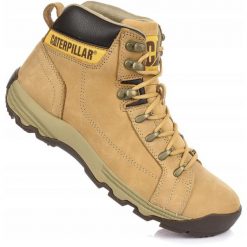 Męskie buty trapery trekkingowe piaskowe CATERPILLAR CAT. Brązowe śniegowce i trapery męskie Caterpillar, na zimę, sportowe, bez zapięcia. Za 429.00 zł.
