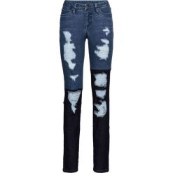 Dżinsy SKINNY z wstawkami bonprix niebieski "stone”. Jeansy damskie marki bonprix. Za 79.99 zł.