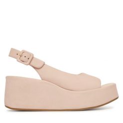 Sandały HÖGL. Brązowe sandały damskie HÖGL, bez wzorów, bez obcasa, na koturnie, bez zapięcia. Za 849.99 zł.