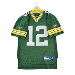 Męska koszulka NFL Green Bay Packers w kolorze zielonym. Zielone koszulki sportowe męskie Reebok, l, bez wzorów, bez kołnierzyka, bez ramiączek, do piłki nożnej. Za 149.06 zł.