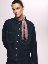 Wzorzysta apaszka - brudny róż. Czerwone szaliki i chusty damskie Reserved, bez wzorów. Za 49.99 zł.