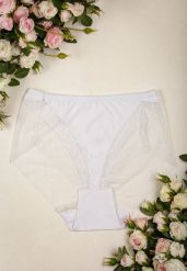 Białe Koronkowe Majtki Figi z Wysokim Stanem Lexitte. Białe figi damskie Born2be, xxl, bez wzorów, z koronki. Za 9.99 zł.