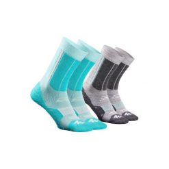 Skarpety junior SH520 X-WARM. Niebieskie skarpety męskie QUECHUA. Za 39.99 zł.