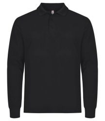 Clique Manhattan L/S Koszulka polo z długim rękawem – męska, paski jacquard. Czarne paski damskie CLIQUE, bez wzorów, z bawełny. Za 135.29 zł.