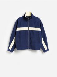 Bawełniana kurtka ze stójką - granatowy. Niebieskie kurtki damskie Reserved, l, bez wzorów, z bawełny, bez kaptura. Za 239.99 zł.