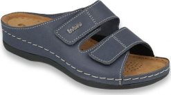 Inblu Inblu - Obuwie buty damskie klapki skórzane granatowe 38. Klapki damskie Inblu, bez wzorów, bez obcasa. Za 110.52 zł.