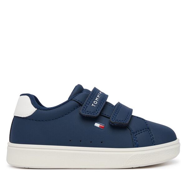 Sneakersy Tommy Hilfiger. Niebieskie trampki i tenisówki chłopięce Tommy Hilfiger, bez wzorów, bez zapięcia. Za 255.99 zł.