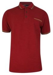Koszulka POLO, Pomarańczowa, z Kieszonką, Męska, Krótki Rękaw, T-shirt -BELIKA. Brązowe koszulki polo męskie Belika, m, bez wzorów, z bawełny, casualowe, bez ramiączek. Za 87.00 zł.