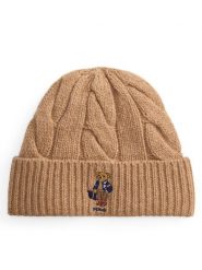 Polo Ralph Lauren Czapka 455P18118002 Brązowy. Brązowe czapki i kapelusze damskie Polo Ralph Lauren, na zimę, bez wzorów, z wełny. Za 419.99 zł.