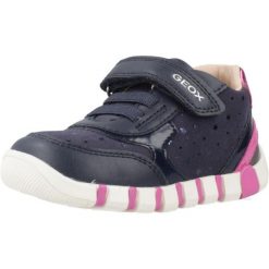 Buty GEOX B IUPIDOO GIRL Niebieski. Czerwone obuwie sportowe damskie Geox, bez wzorów, z syntetyku, na fitness i siłownię. Za 173.99 zł.