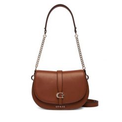 Torebka Guess. Brązowe torebki do ręki damskie Guess, z aplikacjami, klasyczne, bez dodatków. Za 589.99 zł.