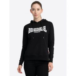 Bluza damska z kapturem Lonsdale Flookburgh. Czarne bluzy damskie Lonsdale, bez wzorów, z kapturem. Za 215.50 zł.