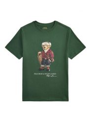 Polo Ralph Lauren T-Shirt 323981260002 Zielony Regular Fit. Zielone t-shirty dla chłopców Polo Ralph Lauren, bez wzorów, z bawełny, bez ramiączek. Za 249.99 zł.