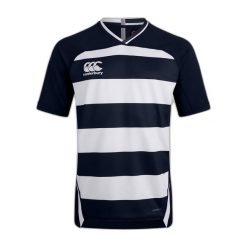 Dżersej w paski Canterbury Vapodri Evader. Białe koszulki sportowe męskie CANTERBURY, bez wzorów, z dżerseju, bez kołnierzyka, bez ramiączek. Za 314.50 zł.