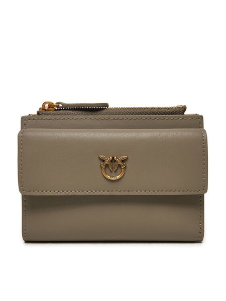 PINKO Portfel Compact Wallet . 103612 A0F1 Szary. Szare portfele damskie Pinko, bez wzorów, ze skóry. Za 749.99 zł.