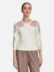 Liu Jo Sport Sweter TF6094 MS49I Kremowy Regular Fit. Białe swetry damskie Liu Jo Sport, l, bez wzorów, z wiskozy, sportowe, bez kołnierzyka, bez ramiączek, bez kaptura. Za 729.99 zł.